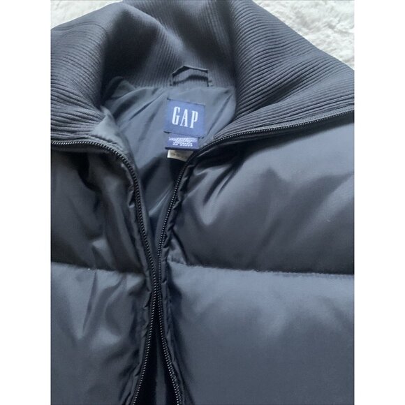 GAP Jacket Womens M Puffer Coat Puff Hooded Down Fill Waterfowl Navy RN54023 - Picture 2 of 10